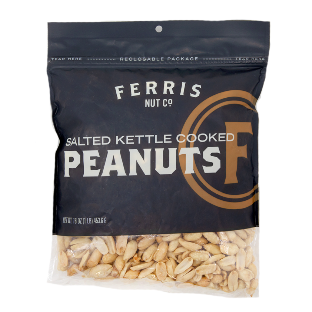 Kettle Cooked Salt & Pepper Peanuts 1lb Crunchy & Flavorful Snack