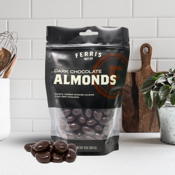 Dark Chocolate Almonds 10 oz.