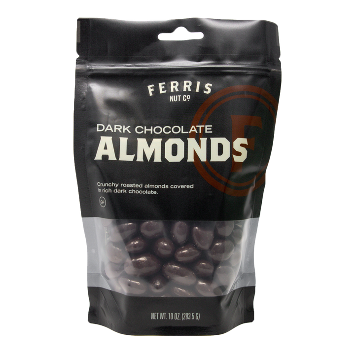 Dark Chocolate Almonds 10 oz. - Ferris Coffee & Nut Co.