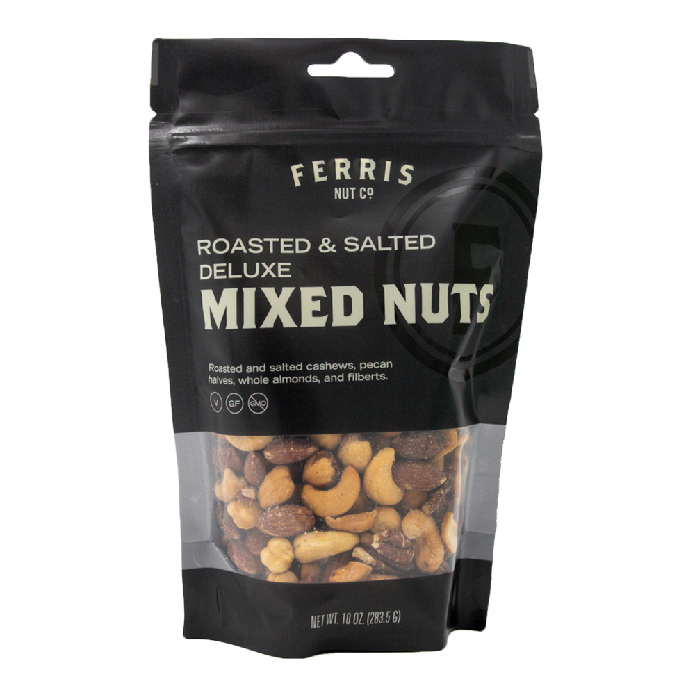 Deluxe Mixed Nuts (Roasted Salted) 10 oz. - Ferris Coffee & Nut Co.
