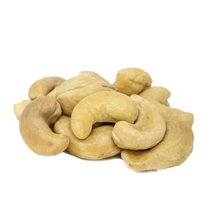 Pile of raw jumbo cashews