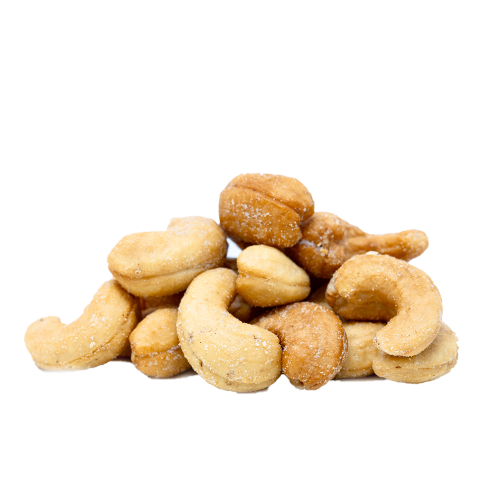 pile of roasted salted cashews