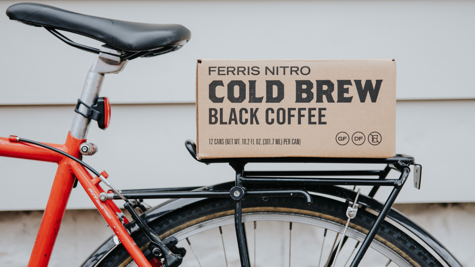 ferris cold brew coffee box on bike