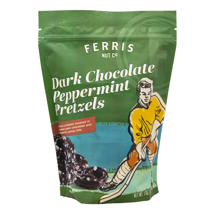 Peppermint Dark Chocolate Pretzels 11 oz.