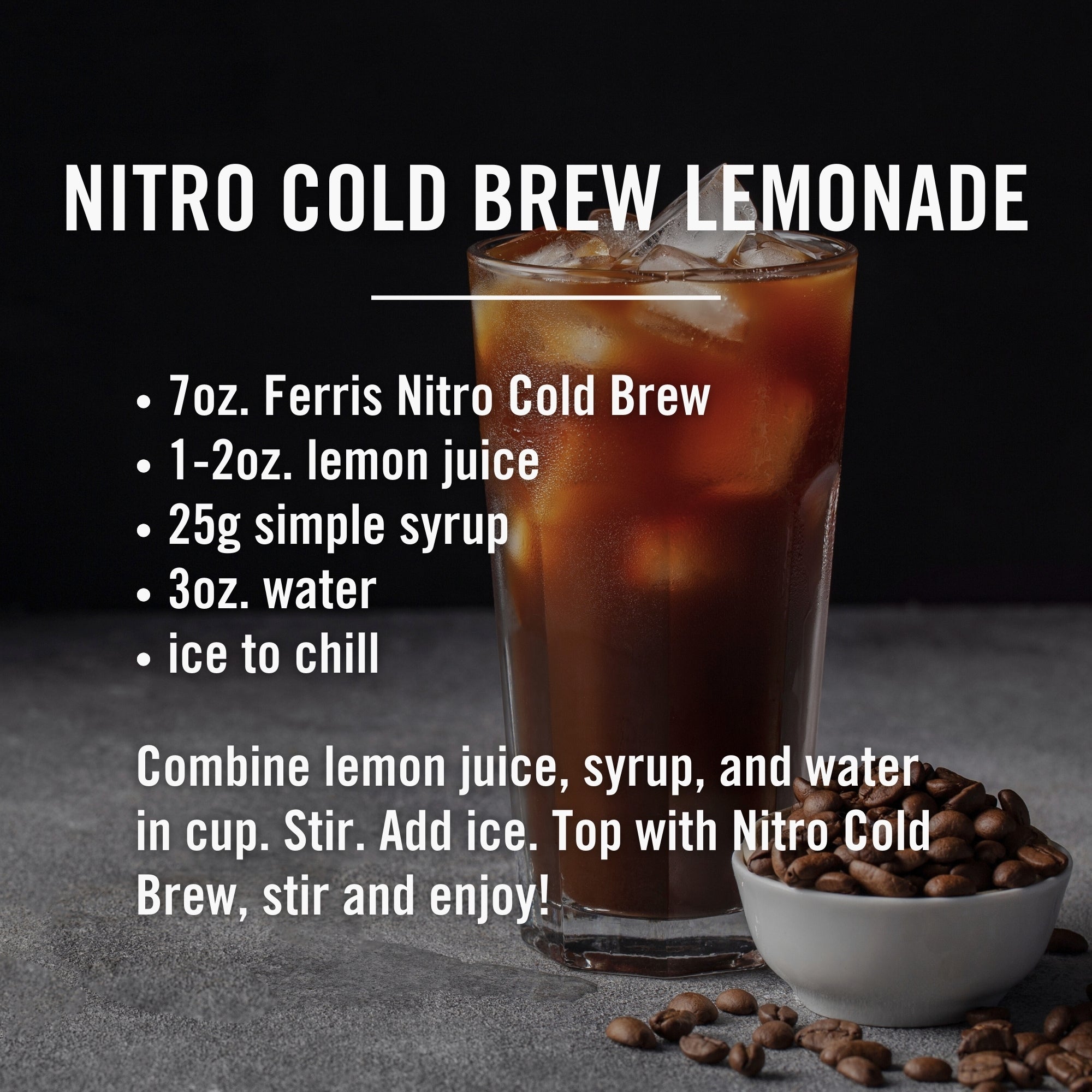 Ferris Coffee Nitro Cold Brew Black Coffee Smooth Bold Flavor Ferris Coffee Nut Co