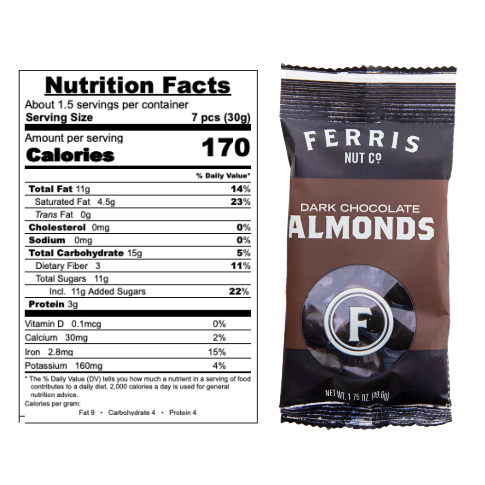 Dark Chocolate Almonds Grab + Go 12-count