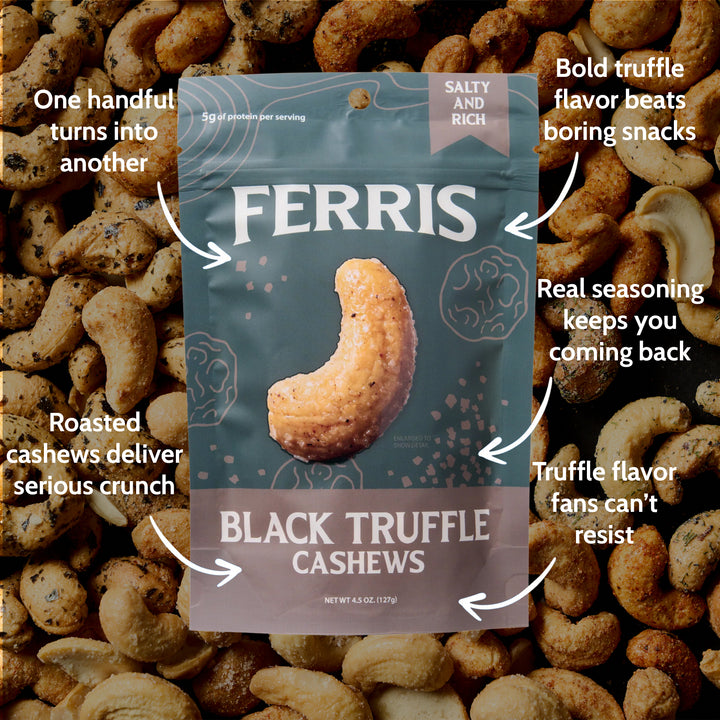 Black Truffle Salt Cashews 4.5 oz.