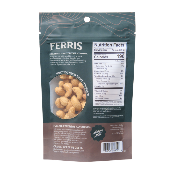 Black Truffle Salt Cashews 4.5 oz.