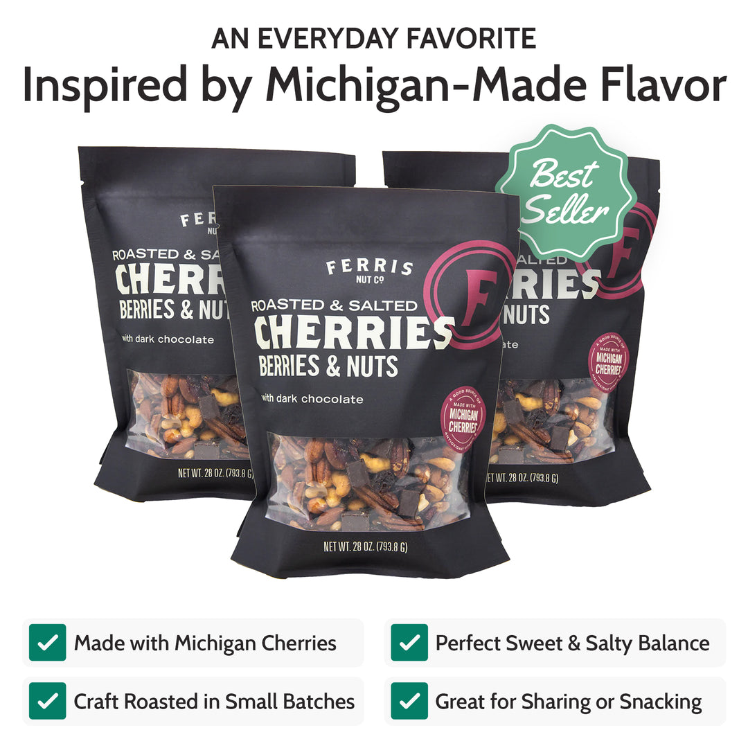 Cherries, Berries & Nuts with Dark Chocolate (Roasted Salted) 28 oz.