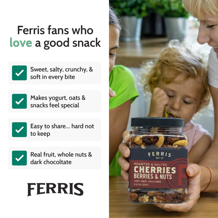 Cherries, Berries & Nuts with Dark Chocolate (Roasted Salted) 16 oz.