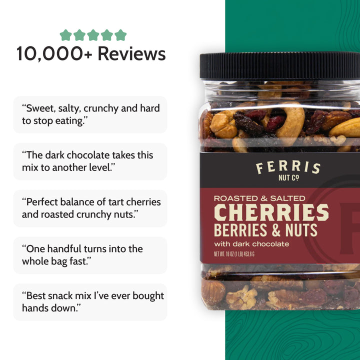 Cherries, Berries & Nuts with Dark Chocolate (Roasted Salted) 16 oz.