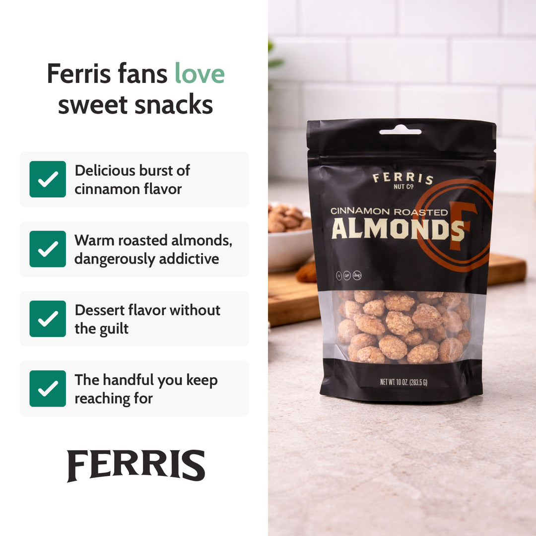 Cinnamon Roasted Almonds 10 oz.