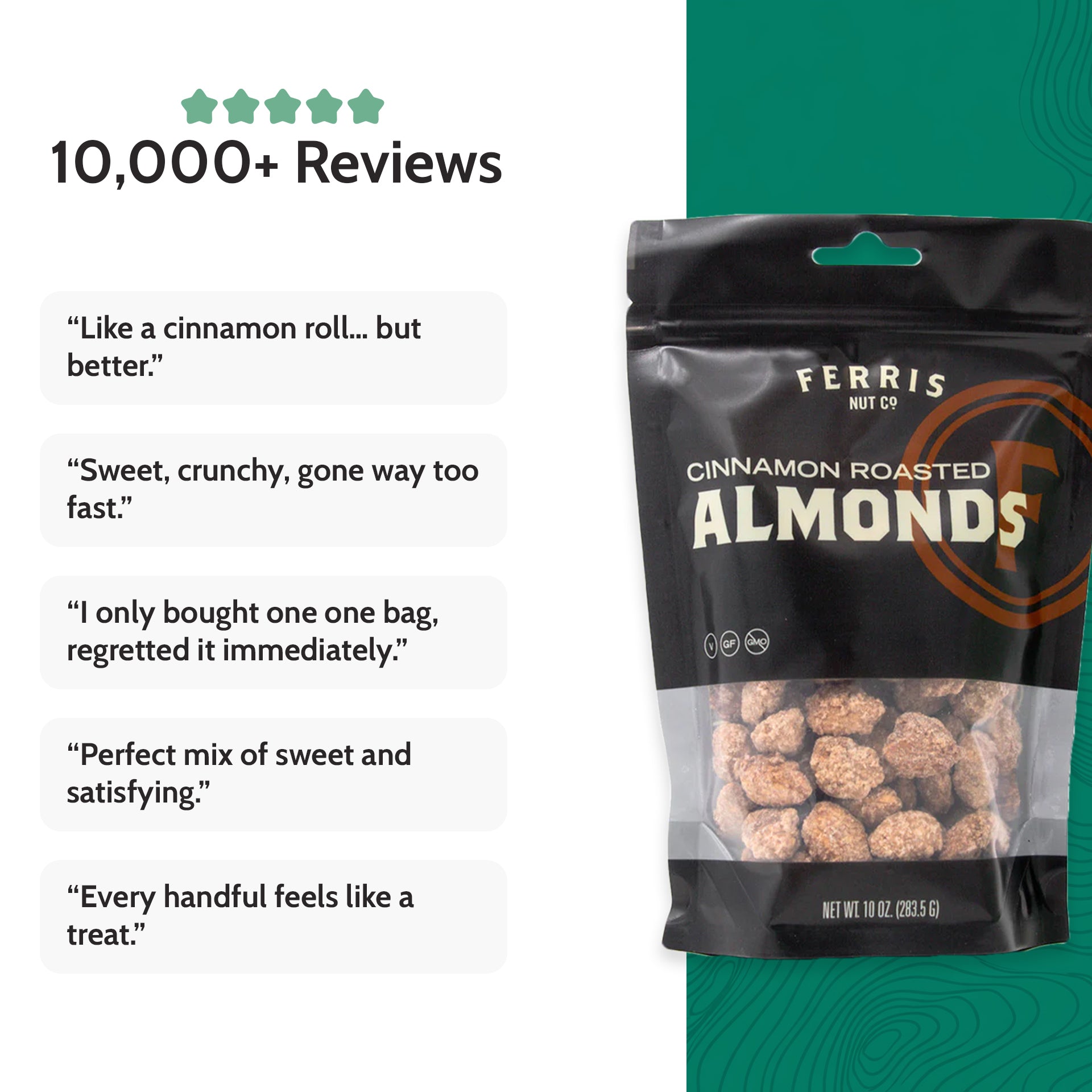 Cinnamon Roasted Almonds | Ferris Nut – Ferris Coffee & Nut Co.