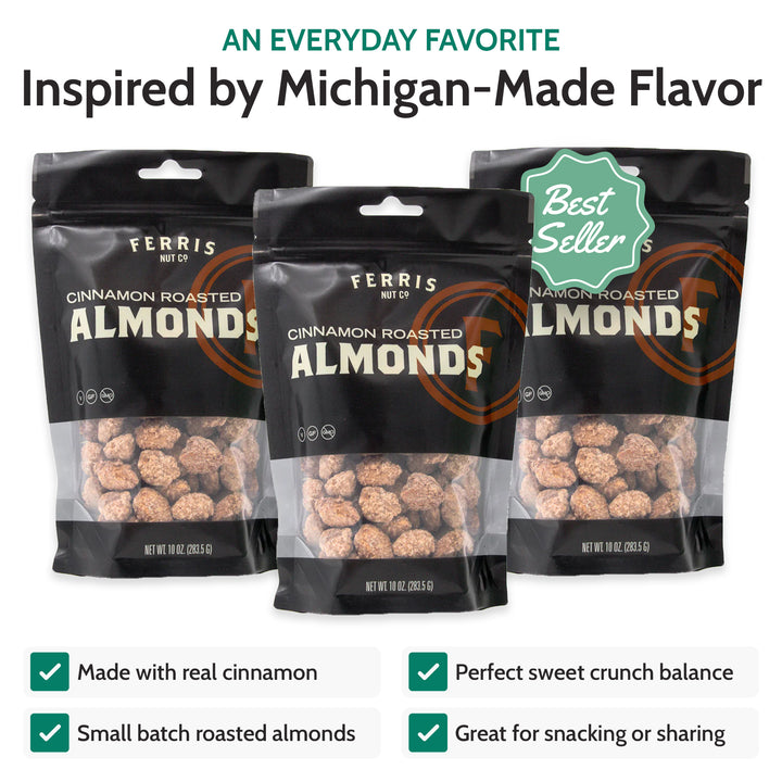 Cinnamon Roasted Almonds 10 oz.