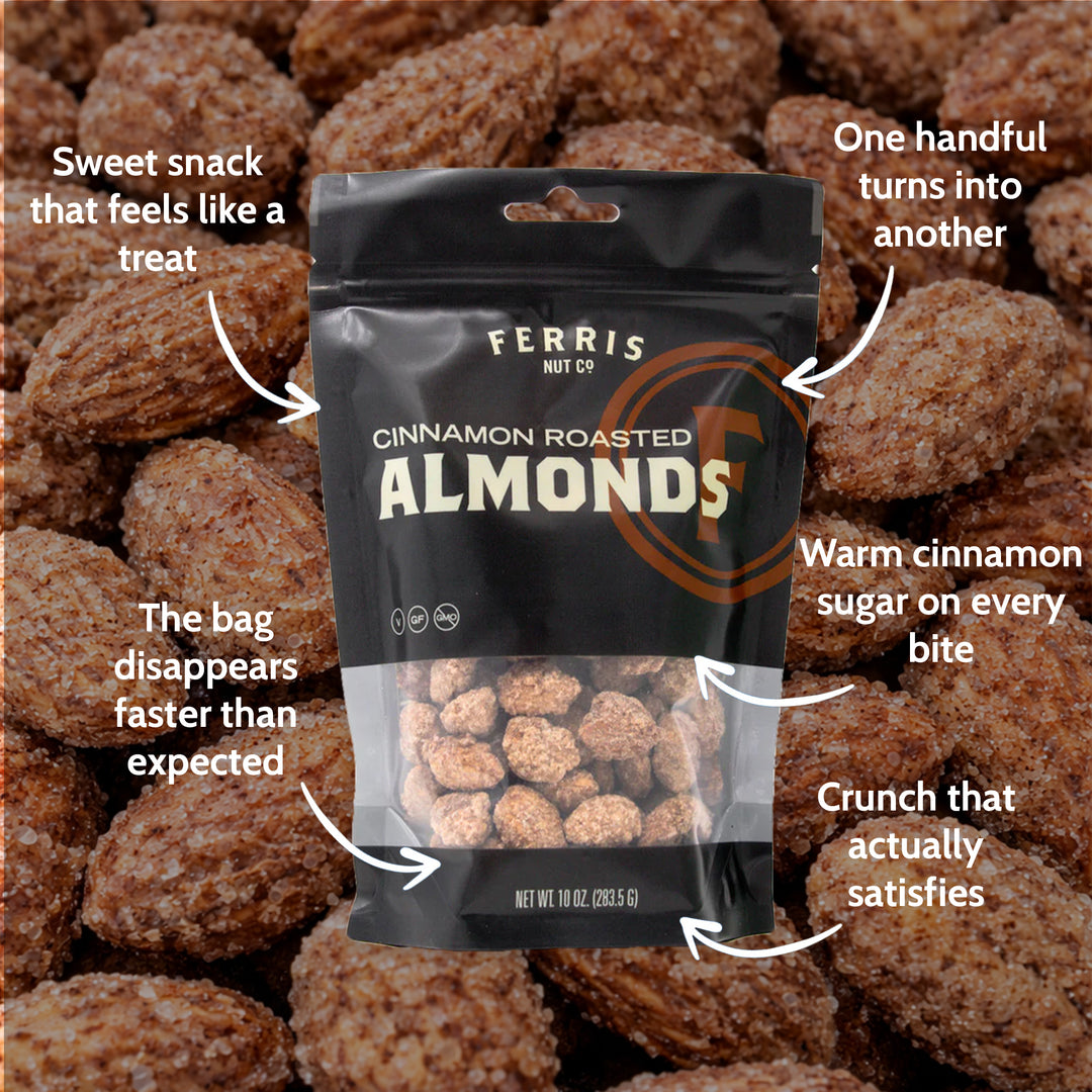 Cinnamon Roasted Almonds 10 oz.
