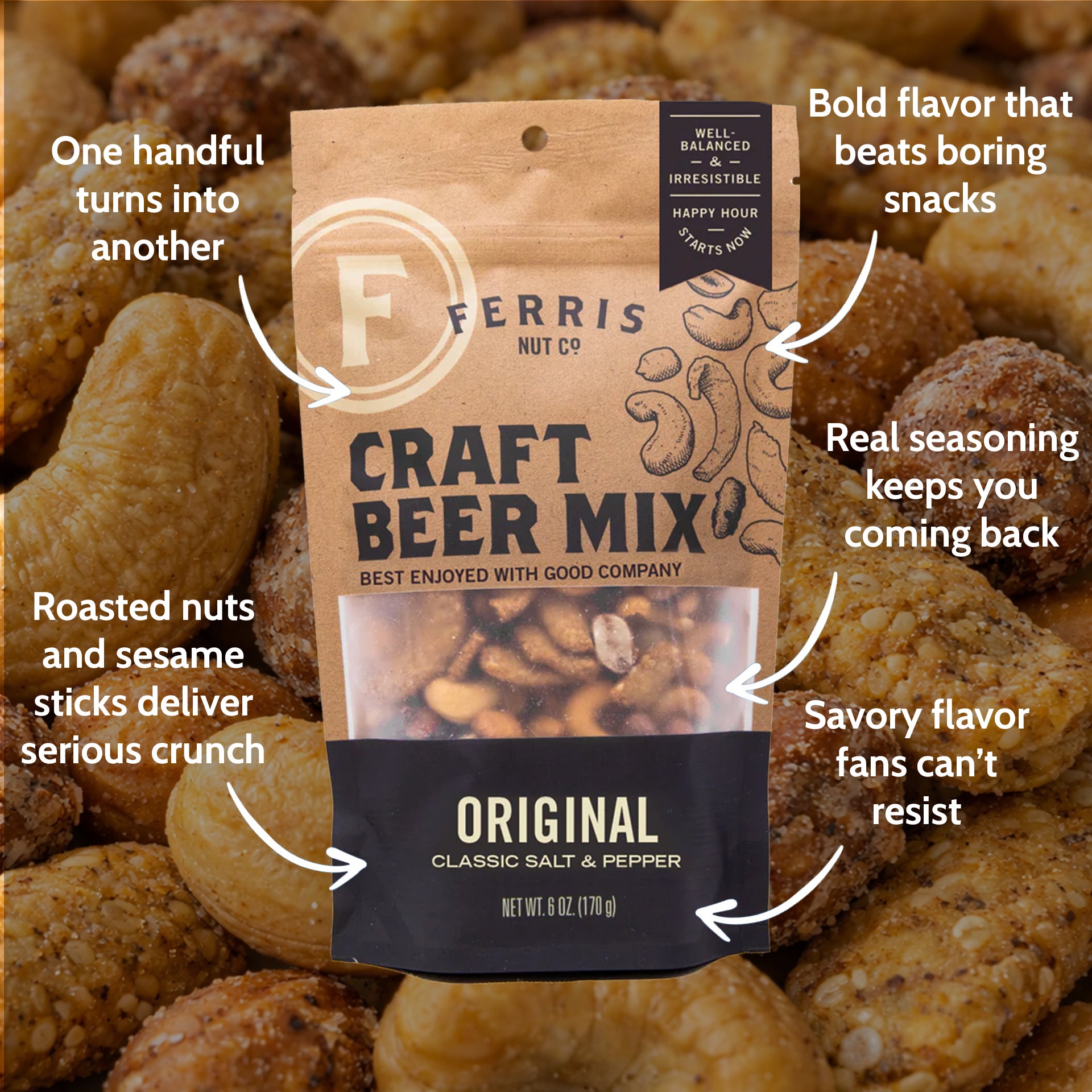 Craft Beer Nut Mix | Ferris Nut Co. – Ferris Coffee & Nut Co.