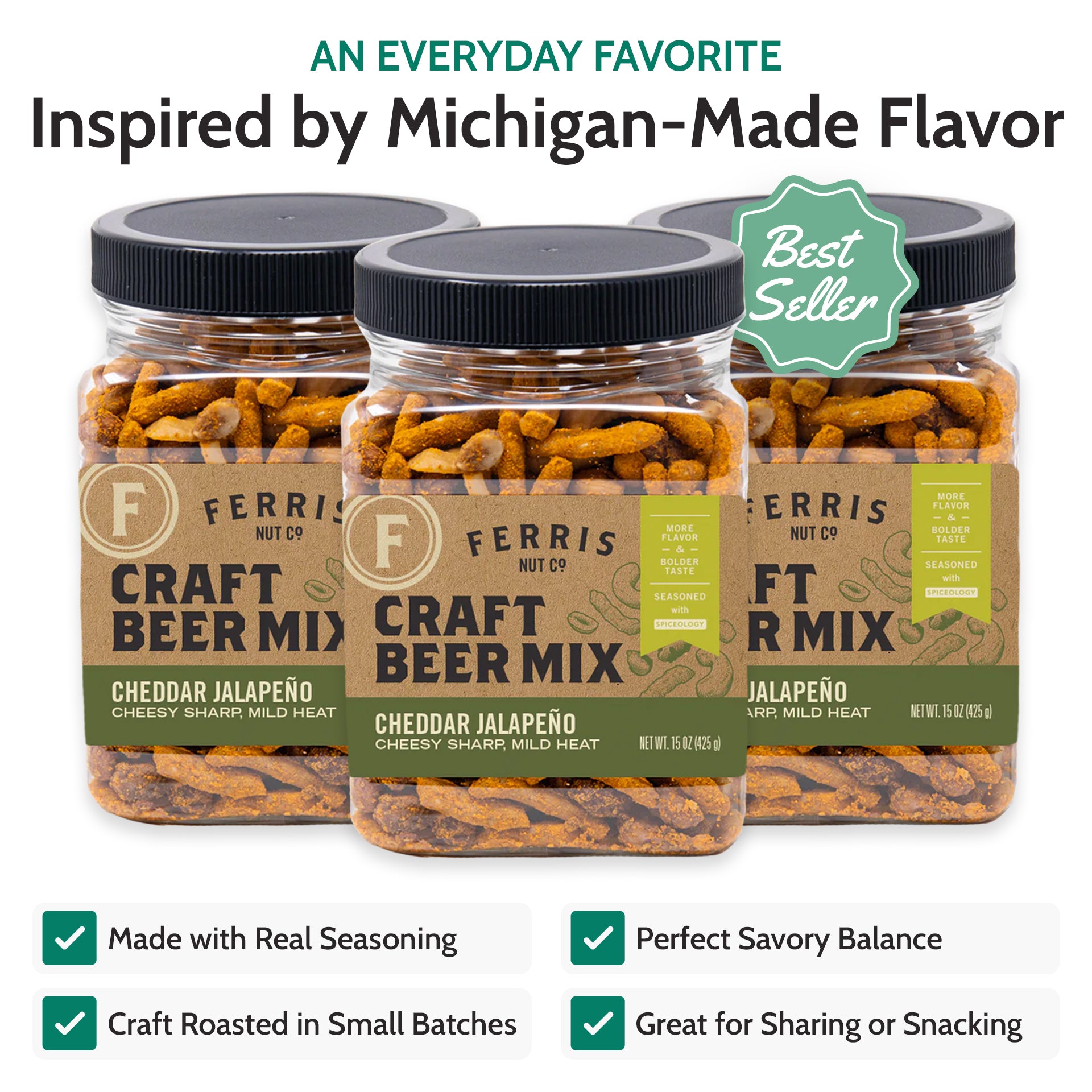 Cheddar Jalapeño Craft Beer Mix | Ferris Nut Co. – Ferris Coffee