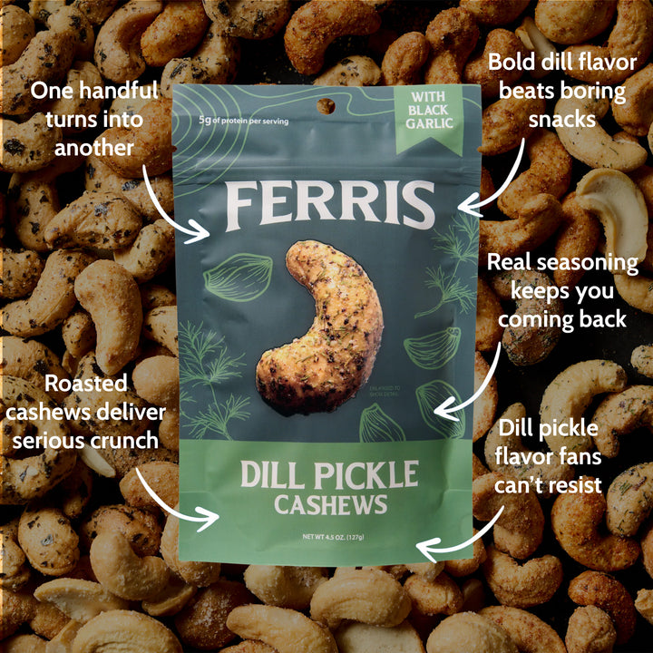 Dill Pickle Cashews 4.5 oz.