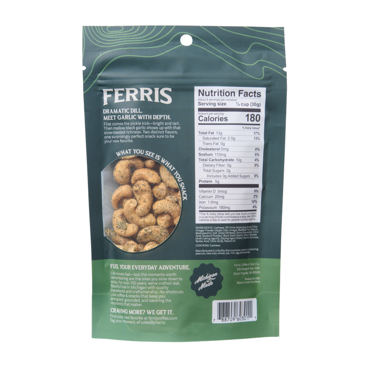 Dill Pickle Cashews 4.5 oz.