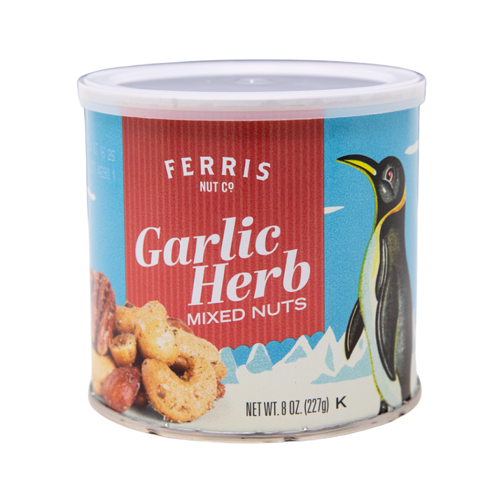 Garlic Herb Deluxe Mixed Nuts Can 8 oz.