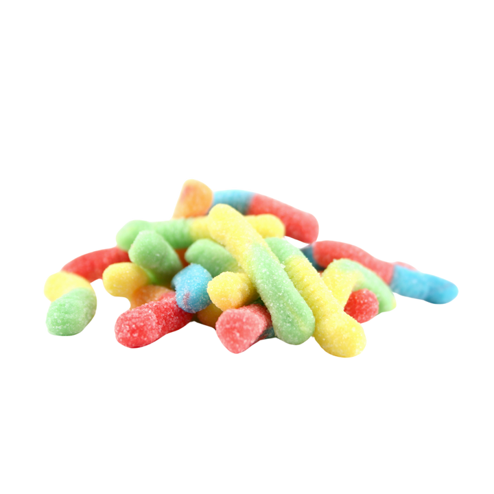 Gummi Mini Neon Sour Worms To Go Cup 12-count