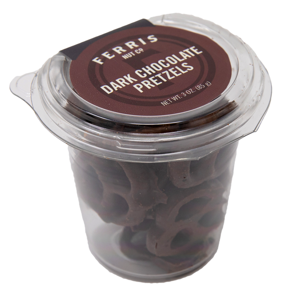 Dark Chocolate Pretzels To Go Cup | Ferris Nut Co. – Ferris Coffee