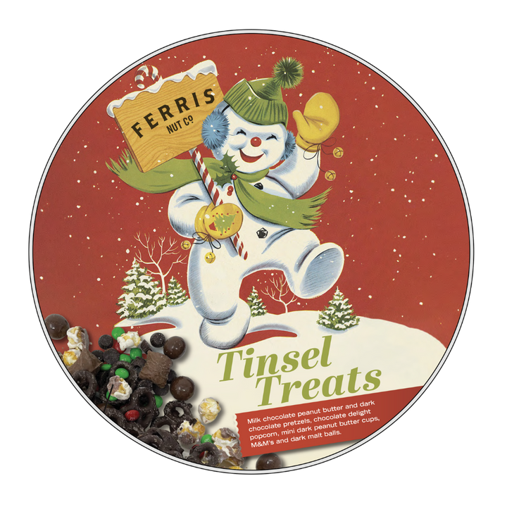 Tinsel Treats Tin 16 oz.