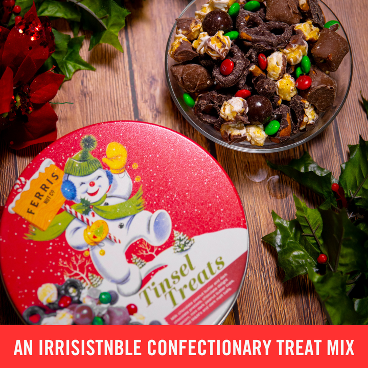 Tinsel Treats Tin 16 oz.