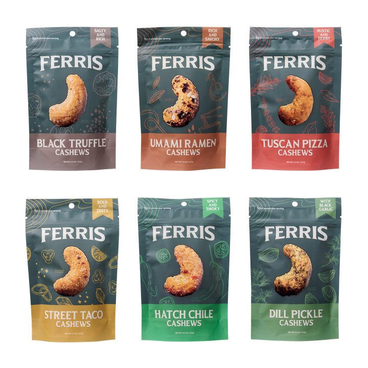 Seasoned Cashews Variety Pack