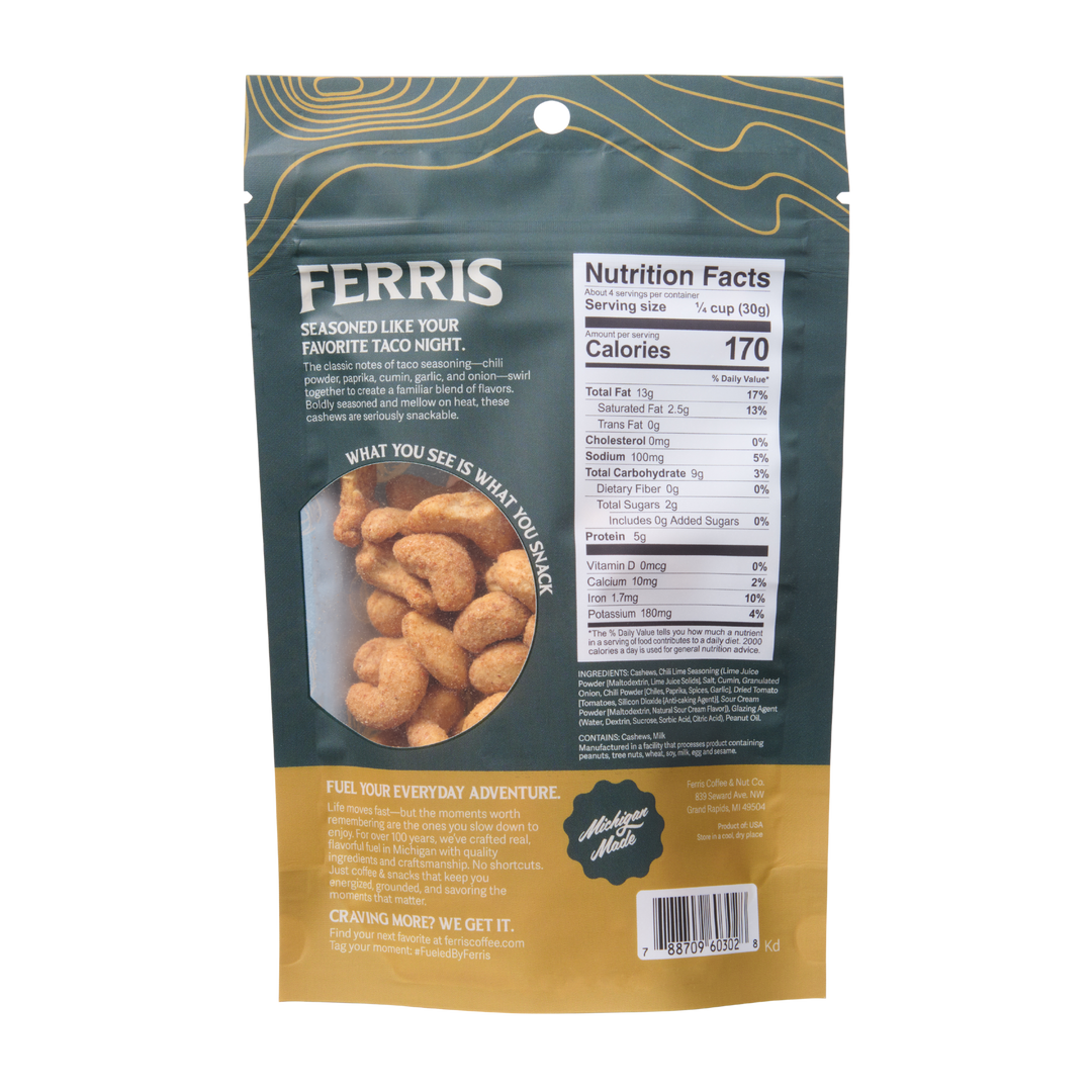 Street Taco Cashews 4.5 oz.