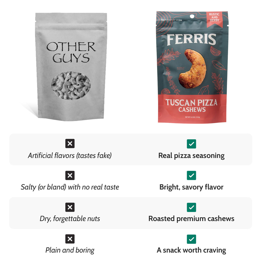 Tuscan Pizza Cashews 4.5 oz.