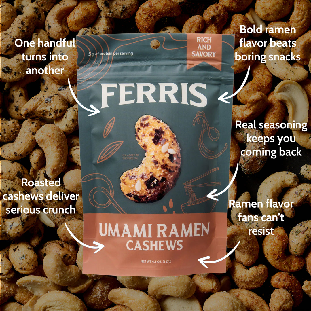 Umami Ramen Cashews 4.5 oz.
