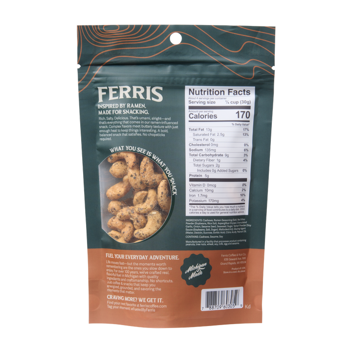 Umami Ramen Cashews 4.5 oz.