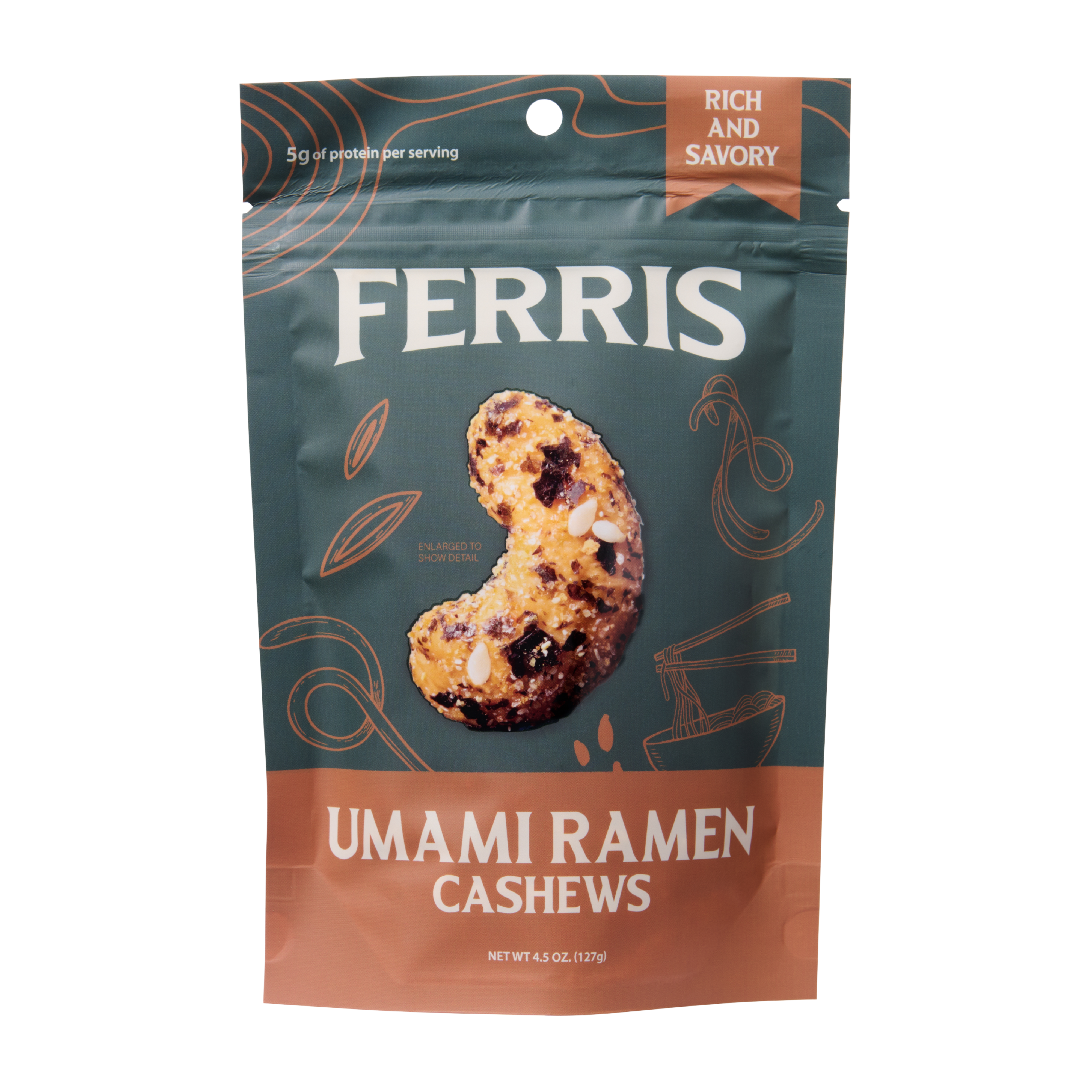 Umami Ramen Cashews 4.5 oz. | Ferris Nut Co. – Ferris Coffee & Nut Co.