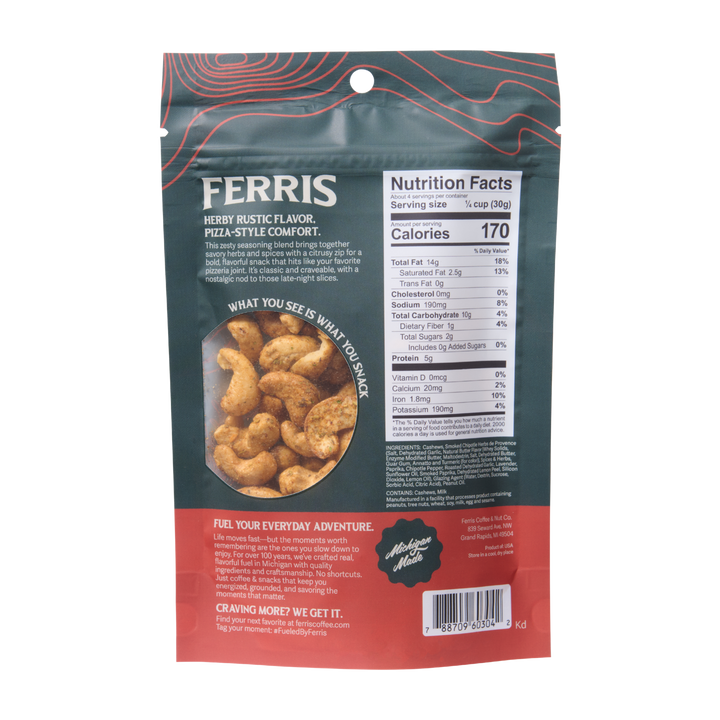 Tuscan Pizza Cashews 4.5 oz.