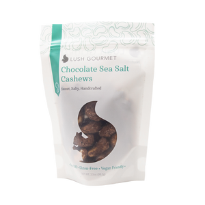 Chocolate Sea Salt Cashews 3.5 oz. - Ferris Coffee & Nut Co.