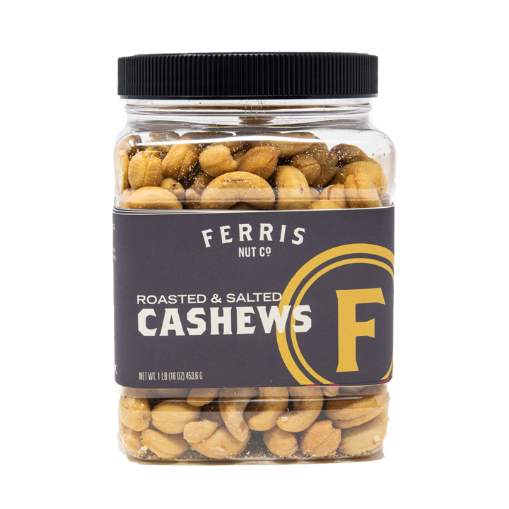 16 ounce resealable jar of roasted salted cashews