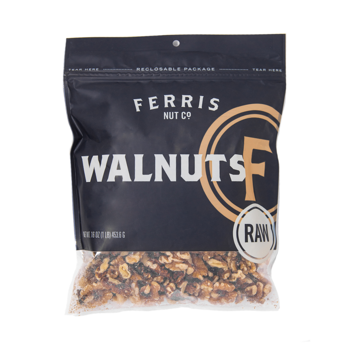 ferris nuts, 16-ounce bag, raw walnuts
