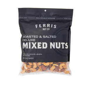 ferris nuts, 16-ounce bag, roasted salted deluxe mixed nuts