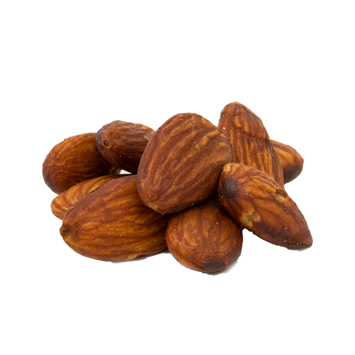 pile of raw, unsalted premium whole almonds