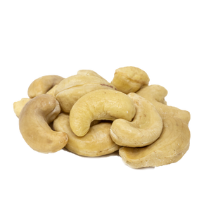Pile of raw jumbo cashews
